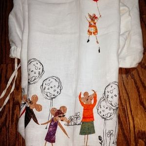 Chico's Design Linen Pants with Mouse Family